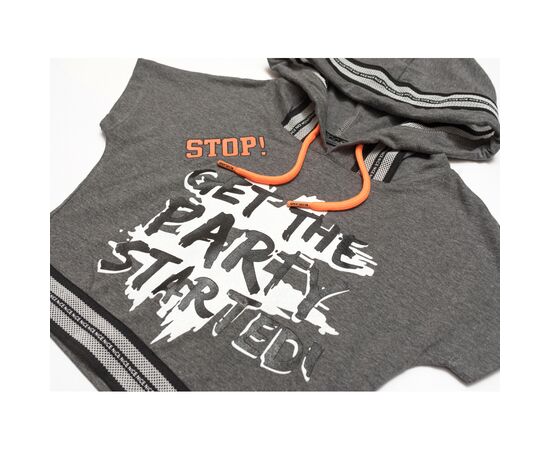 Футболка дитяча Blueland укорочена із шортами (2561-152G-gray), зображення 4 Футболка дитяча Blueland укорочена із шортами (2561-152G-gray), зображення 4