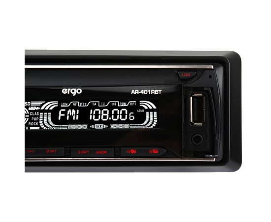 Автомагнитола Ergo AR-401RBT (6677030), изображение 2 Автомагнитола Ergo AR-401RBT (6677030), изображение 2