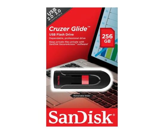 USB флеш накопитель SanDisk 256GB Cruzer Glide USB 3.0 (SDCZ60-256G-B35), изображение 5 USB флеш накопитель SanDisk 256GB Cruzer Glide USB 3.0 (SDCZ60-256G-B35), изображение 5
