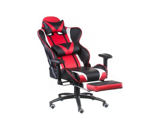 Кресло игровое Special4You ExtremeRace black/red/white with footrest (E6460), изображение 4 Кресло игровое Special4You ExtremeRace black/red/white with footrest (E6460), изображение 4