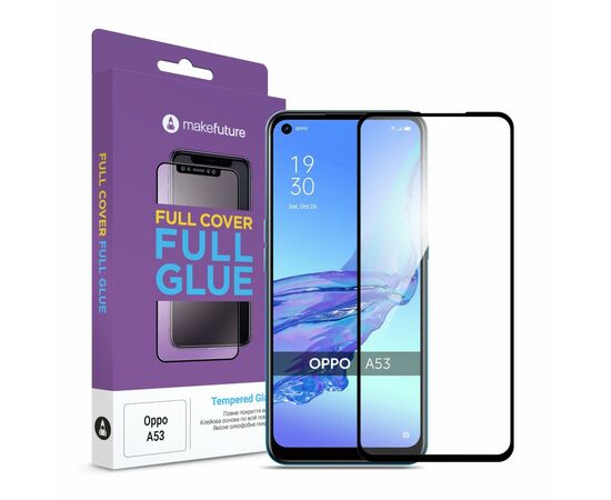Стекло защитное MakeFuture Oppo A53 Full Cover Full Glue (MGF-OPA53)