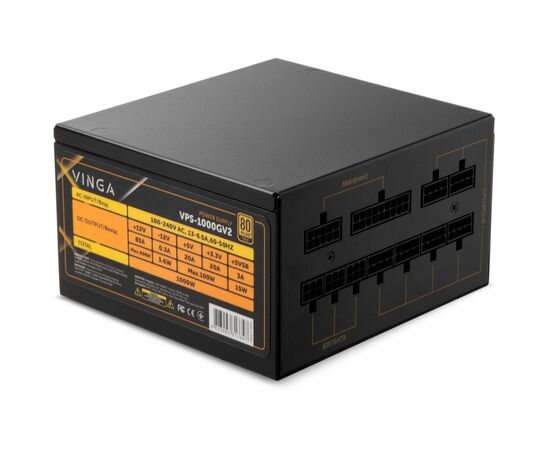 Блок питания Vinga 1000W (VPS-1000GV2), изображение 3 Блок питания Vinga 1000W (VPS-1000GV2), изображение 3