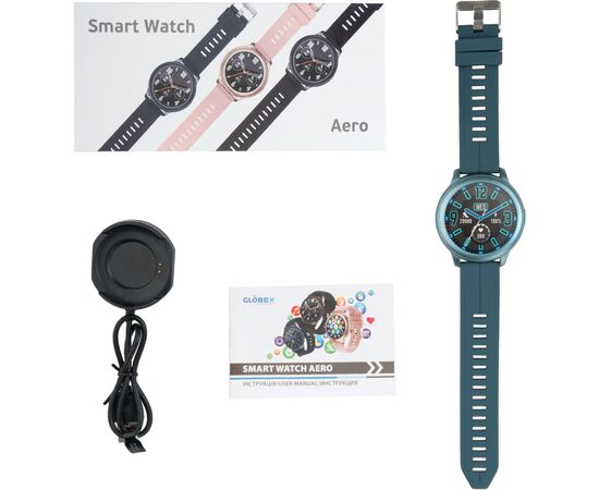 Смарт-часы Globex Smart Watch Aero Blue, изображение 5 Смарт-часы Globex Smart Watch Aero Blue, изображение 5