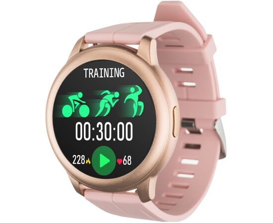 Смарт-часы Globex Smart Watch Aero Gold-Pink, изображение 2 Смарт-часы Globex Smart Watch Aero Gold-Pink, изображение 2
