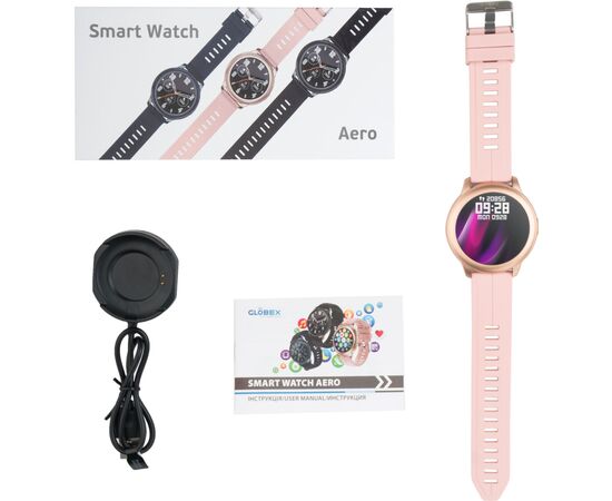 Смарт-часы Globex Smart Watch Aero Gold-Pink, изображение 5 Смарт-часы Globex Smart Watch Aero Gold-Pink, изображение 5