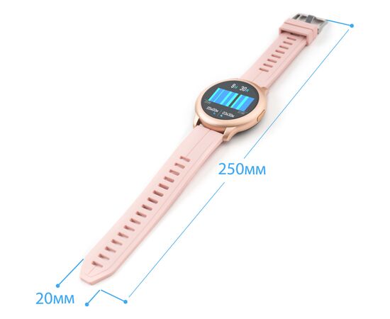 Смарт-часы Globex Smart Watch Aero Gold-Pink, изображение 7 Смарт-часы Globex Smart Watch Aero Gold-Pink, изображение 7