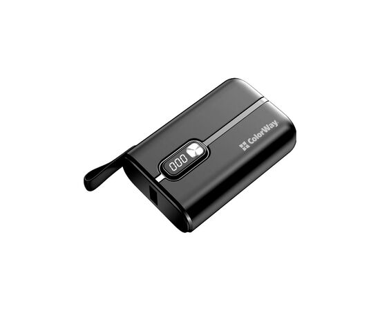 Батарея универсальная ColorWay 10 000 mAh Full power (USB QC3.0 + USB-C Power Delivery 22.5 (CW-PB100LPK2BK-PDD), изображение 2 Батарея универсальная ColorWay 10 000 mAh Full power (USB QC3.0 + USB-C Power Delivery 22.5 (CW-PB100LPK2BK-PDD), изображение 2