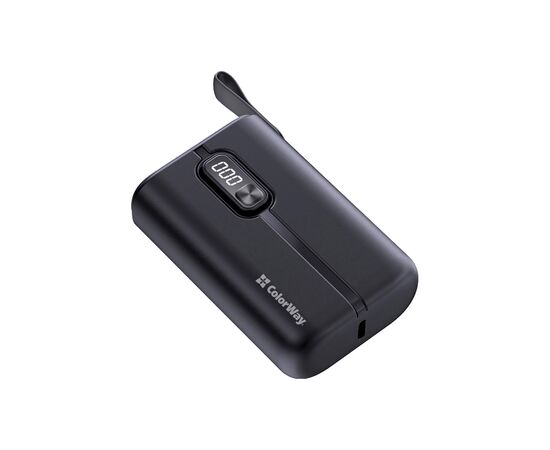 Батарея универсальная ColorWay 10 000 mAh Full power (USB QC3.0 + USB-C Power Delivery 22.5 (CW-PB100LPK2BK-PDD)