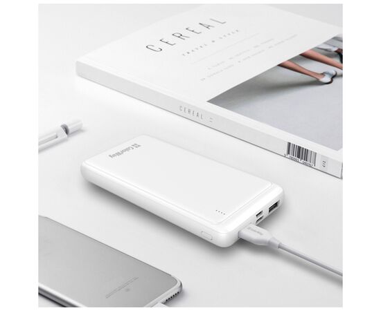 Батарея универсальная ColorWay 10 000 mAh Slim (USB QC3.0 + USB-C Power Delivery 18W) White (CW-PB100LPG3WT-PD), изображение 9 Батарея универсальная ColorWay 10 000 mAh Slim (USB QC3.0 + USB-C Power Delivery 18W) White (CW-PB100LPG3WT-PD), изображение 9