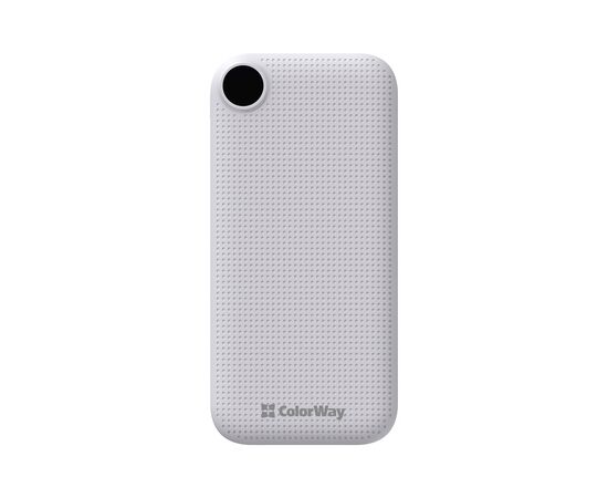 Батарея универсальная ColorWay 10 000 mAh Slim, LCD, White (CW-PB100LPH2WT-D), изображение 2 Батарея универсальная ColorWay 10 000 mAh Slim, LCD, White (CW-PB100LPH2WT-D), изображение 2