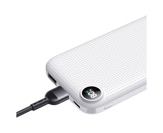 Батарея универсальная ColorWay 10 000 mAh Slim, LCD, White (CW-PB100LPH2WT-D), изображение 3 Батарея универсальная ColorWay 10 000 mAh Slim, LCD, White (CW-PB100LPH2WT-D), изображение 3