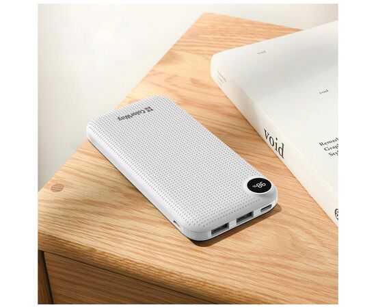 Батарея универсальная ColorWay 10 000 mAh Slim, LCD, White (CW-PB100LPH2WT-D), изображение 9 Батарея универсальная ColorWay 10 000 mAh Slim, LCD, White (CW-PB100LPH2WT-D), изображение 9