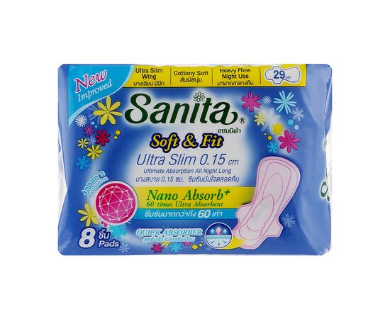 Гигиенические прокладки Sanita Soft & Fit Ultra Slim Wing 29 см 8 шт. (8850461601610)