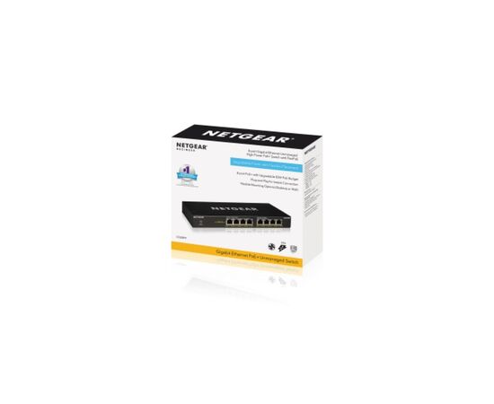Комутатор мережевий Netgear GS308PP-100EUS, зображення 10 Комутатор мережевий Netgear GS308PP-100EUS, зображення 10