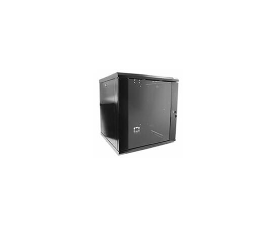 Шафа настінна Hypernet 12U 19" 600x600 (WMNC66-12U-FLAT-AC-BLACK)