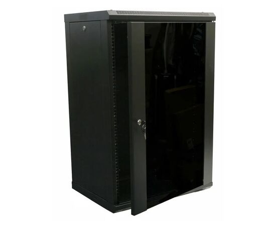 Шкаф настенный Hypernet 18U 19" 600x450 (WMNC-18U-FLAT-AC- BLACK)