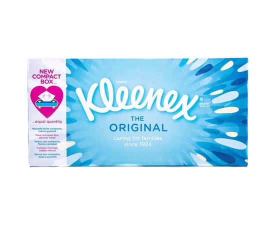Салфетки косметические Kleenex Original 3 слоя в коробке 70 шт. (5029053039978)