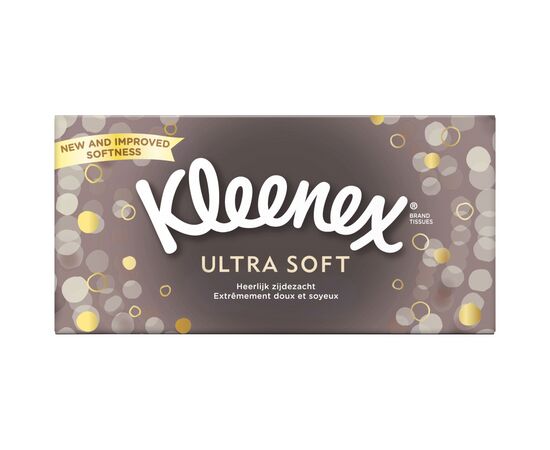 Серветки косметичні Kleenex Ultra Soft 3 шари в коробці 72 шт. (5029053565743)