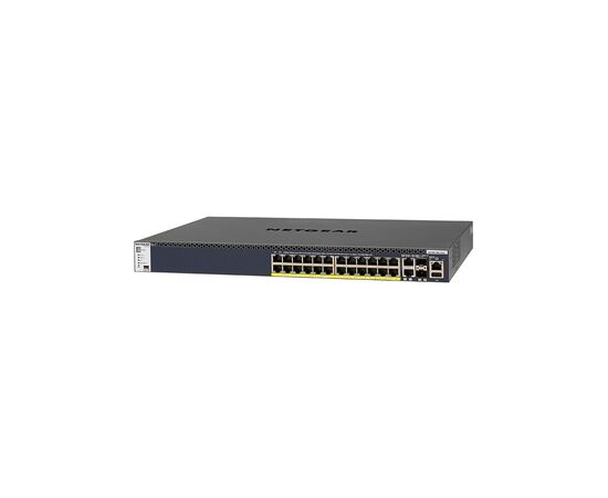 Коммутатор сетевой Netgear M4300-28G-POE+ (GSM4328PA) 24x1GE PoE+, 2x10GE, 2xSFP+, керо (GSM4328PA-100NES), изображение 2 Коммутатор сетевой Netgear M4300-28G-POE+ (GSM4328PA) 24x1GE PoE+, 2x10GE, 2xSFP+, керо (GSM4328PA-100NES), изображение 2