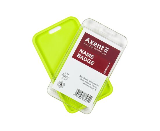 Бейдж Axent чехол SoftTouch матовый, 54х85мм, салатовый (4550V-09-A), изображение 4 Бейдж Axent чехол SoftTouch матовый, 54х85мм, салатовый (4550V-09-A), изображение 4