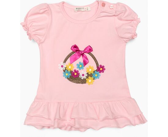 Футболка детская Breeze с цветочками (14352-104G-pink)