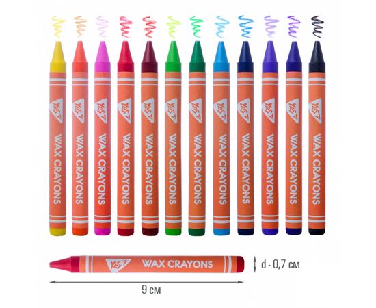 Карандаши цветные Yes Football восковые цветные 12 цв. (290613), изображение 2 Карандаши цветные Yes Football восковые цветные 12 цв. (290613), изображение 2