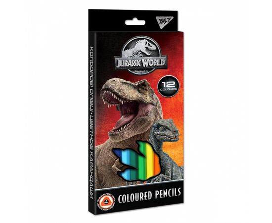 Карандаши цветные Yes Jurassic World 12 цв (290651)