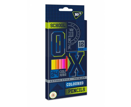 Карандаши цветные Yes Oxford двухцветные 12/24 цв. (290604)