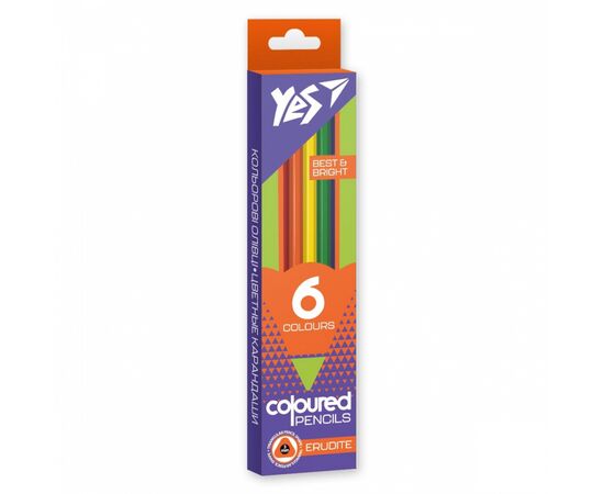 Карандаши цветные Yes Erudite 6 цв (290641)