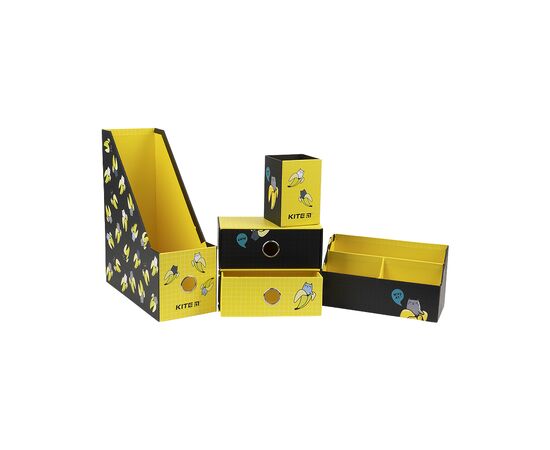Настольный набор Kite Banana, 4 предмета, картон (K21-357-03), изображение 3 Настольный набор Kite Banana, 4 предмета, картон (K21-357-03), изображение 3