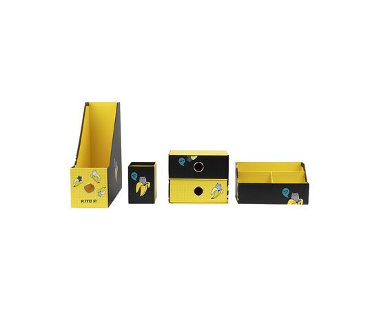 Настольный набор Kite Banana, 4 предмета, картон (K21-357-03), изображение 4 Настольный набор Kite Banana, 4 предмета, картон (K21-357-03), изображение 4