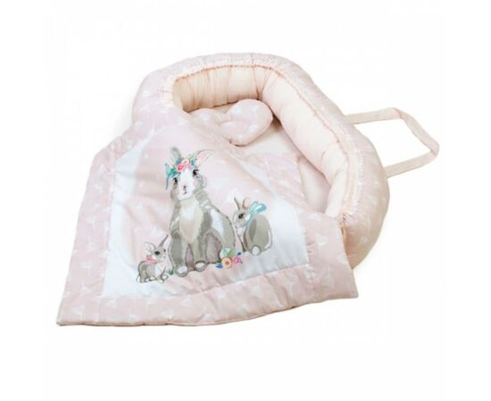 Пеленальний матрацик Верес Кокон з пледом Summer Bunny pink (450.06), зображення 2 Пеленальний матрацик Верес Кокон з пледом Summer Bunny pink (450.06), зображення 2