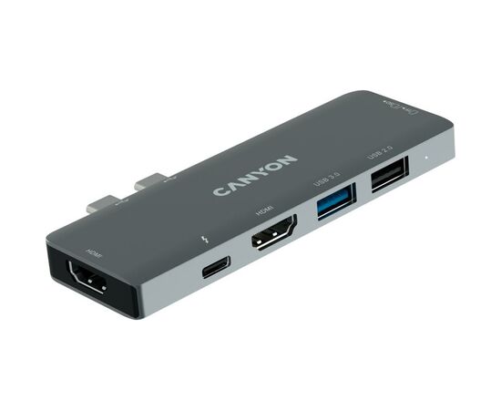 Концентратор Canyon 1*Type C PD100W+2*HDMI+1*USB3.0+1*USB2.0+1*SD+1*TF (CNS-TDS05B)