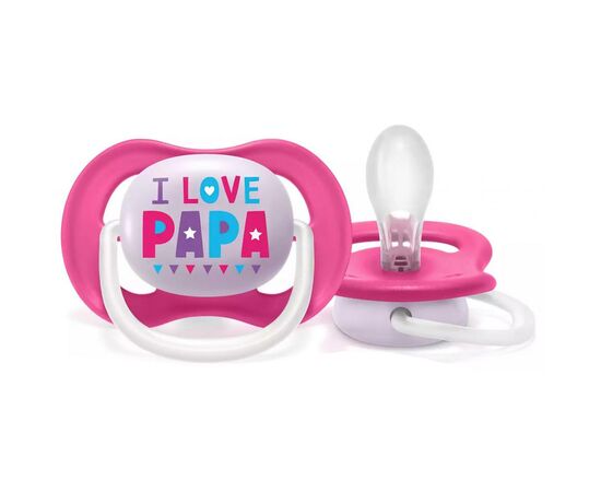 Пустышка Philips AVENT Ultra Air I love... для девочек 6-18 мес (SCF080/04), изображение 3 Пустышка Philips AVENT Ultra Air I love... для девочек 6-18 мес (SCF080/04), изображение 3