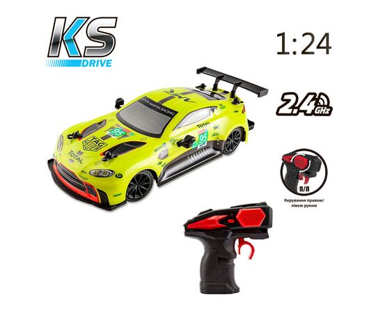 Радиоуправляемая игрушка KS Drive Aston Martin New Vantage GTE (1:24, 2.4Ghz, зеленый) (124RAMG), изображение 7 Радиоуправляемая игрушка KS Drive Aston Martin New Vantage GTE (1:24, 2.4Ghz, зеленый) (124RAMG), изображение 7