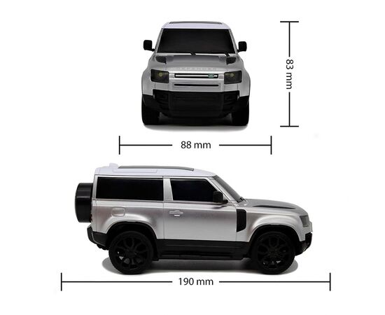 Радиоуправляемая игрушка KS Drive Land Rover New Defender (1:24, 2.4Ghz, серебристый) (124GDES), изображение 5 Радиоуправляемая игрушка KS Drive Land Rover New Defender (1:24, 2.4Ghz, серебристый) (124GDES), изображение 5