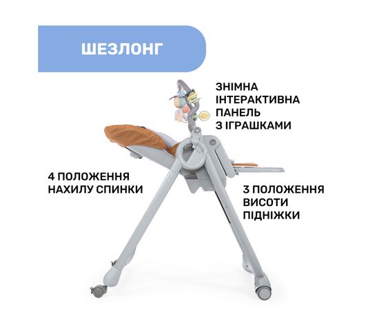 Стульчик для кормления Chicco Polly Magic Relax New, light gray (79502.61), изображение 6