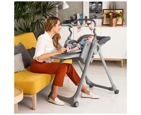 Стульчик для кормления Chicco Polly Magic Relax New, light gray (79502.61), изображение 7