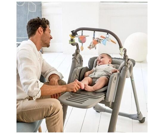 Стульчик для кормления Chicco Polly Magic Relax New, dark grey (79502.64), изображение 6 Стульчик для кормления Chicco Polly Magic Relax New, dark grey (79502.64), изображение 6