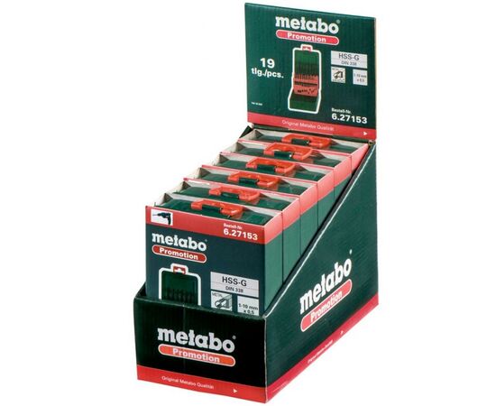 Набор сверл Metabo HSS-G 19шт. Promotion (627153000), изображение 2 Набор сверл Metabo HSS-G 19шт. Promotion (627153000), изображение 2