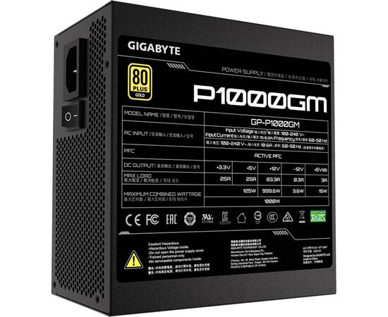 Блок питания GIGABYTE 1000W (P1000GM), изображение 5 Блок питания GIGABYTE 1000W (P1000GM), изображение 5