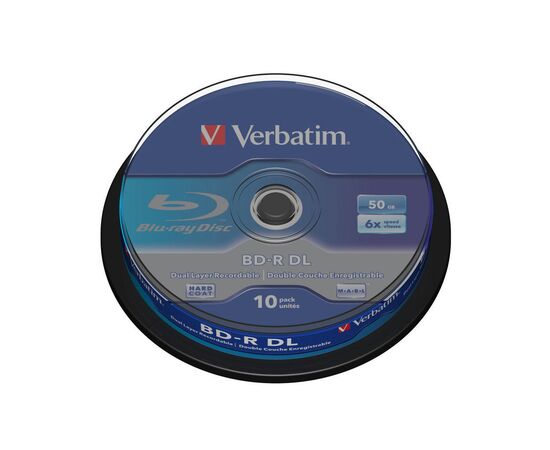 Диск BD Verbatim DL 50Gb 6x Cacke 10шт (43746)