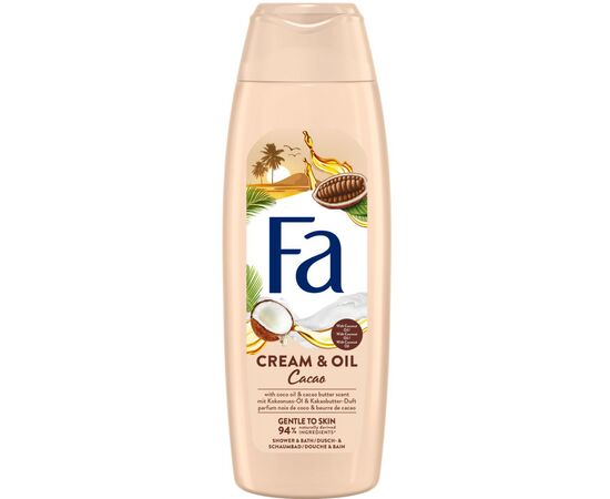 Гель для душу Fa Cream&Oil з олією кокоса й ароматом какао 750 мл (5201143728980)