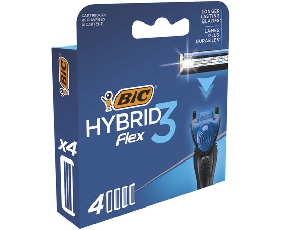 Сменные кассеты Bic Flex 3 Hybrid 4 шт. (3086123480926), изображение 2 Сменные кассеты Bic Flex 3 Hybrid 4 шт. (3086123480926), изображение 2