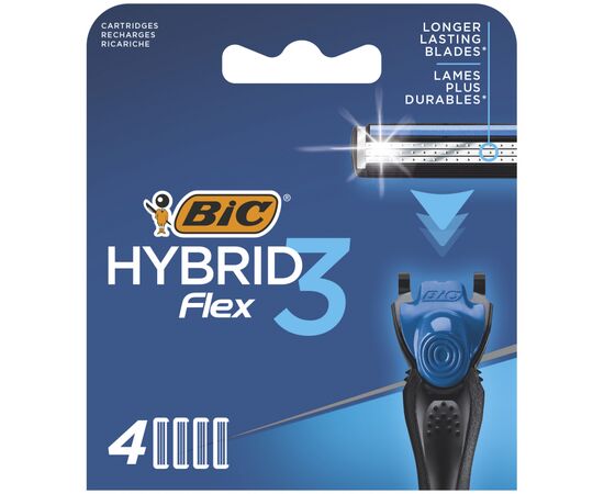 Змінні касети Bic Flex 3 Hybrid 4 шт. (3086123480926)