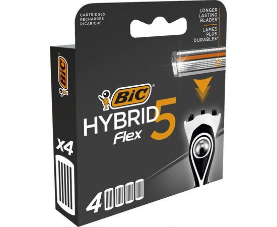 Сменные кассеты Bic Flex 5 Hybrid 4 шт. (3086123644885), изображение 2 Сменные кассеты Bic Flex 5 Hybrid 4 шт. (3086123644885), изображение 2
