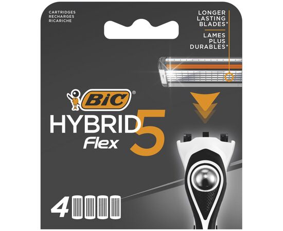 Змінні касети Bic Flex 5 Hybrid 4 шт. (3086123644885)