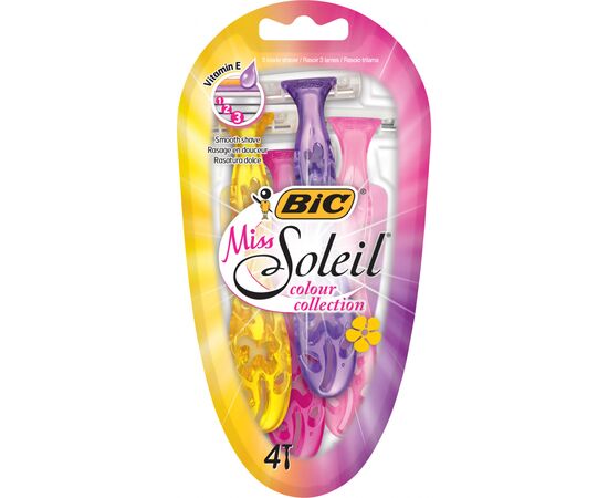 Бритва Bic Miss Soleil Colour Collection 4 шт. (3086123303843)