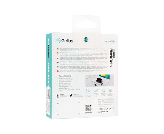 Навушники Gelius Pro BlackDots GP-TWS010B Black (00000085743), зображення 7