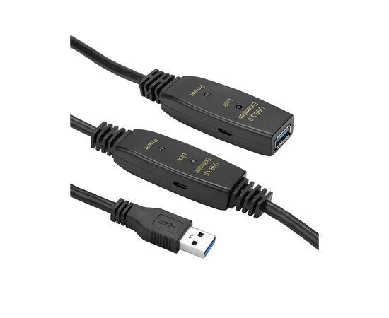 Адаптер USB 3.0 AM - AF, 10 m, active PowerPlant (CA912858)